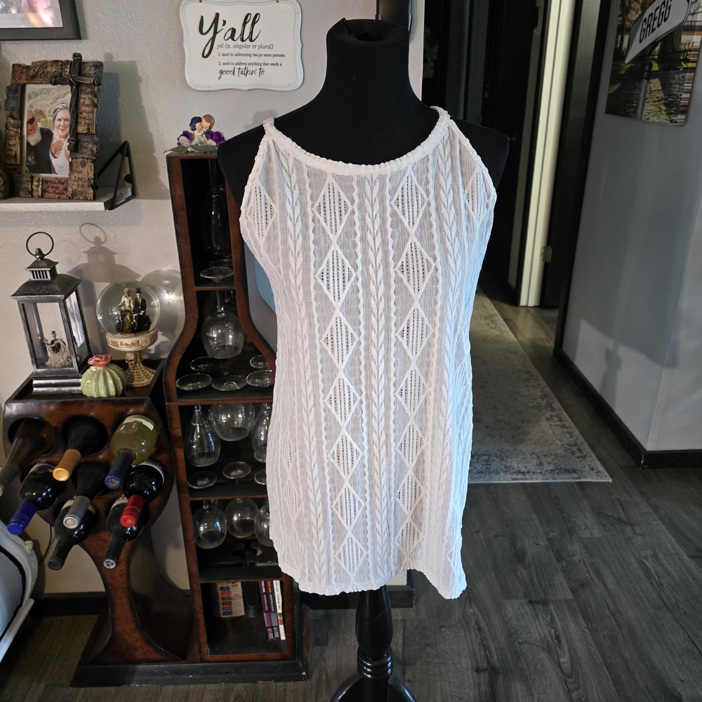 SHEIN Curve White Textured Knit Top